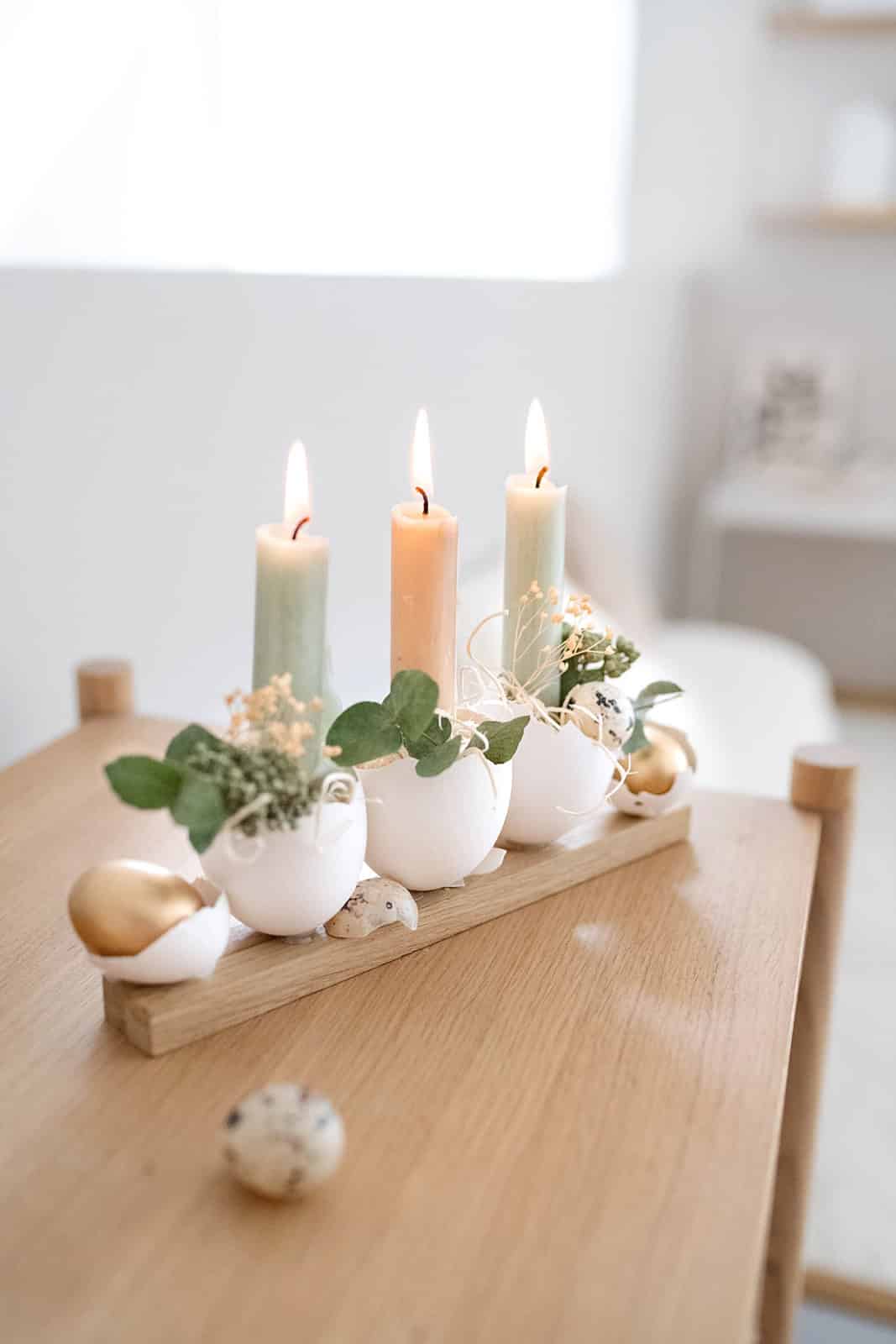DIY Oster-Kerzenhalter aus Eierschalen