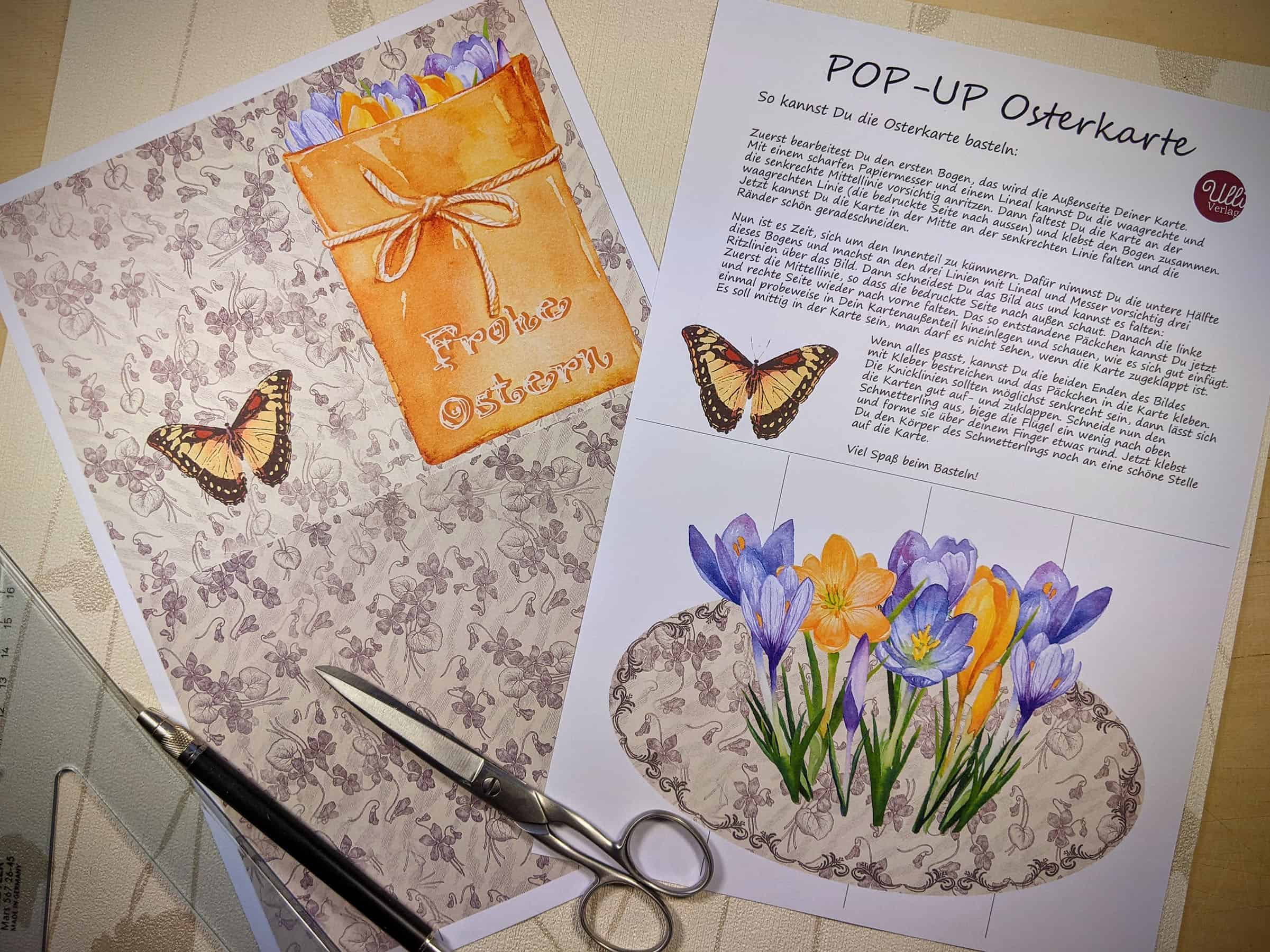 Eine frühlingshafte Pop-up Karte für Ostern
