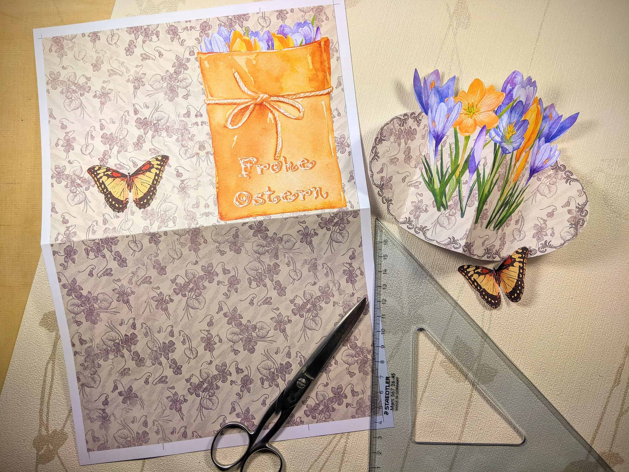 Eine frühlingshafte Pop-up Karte für Ostern