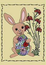 Ausmalbild Osterhase