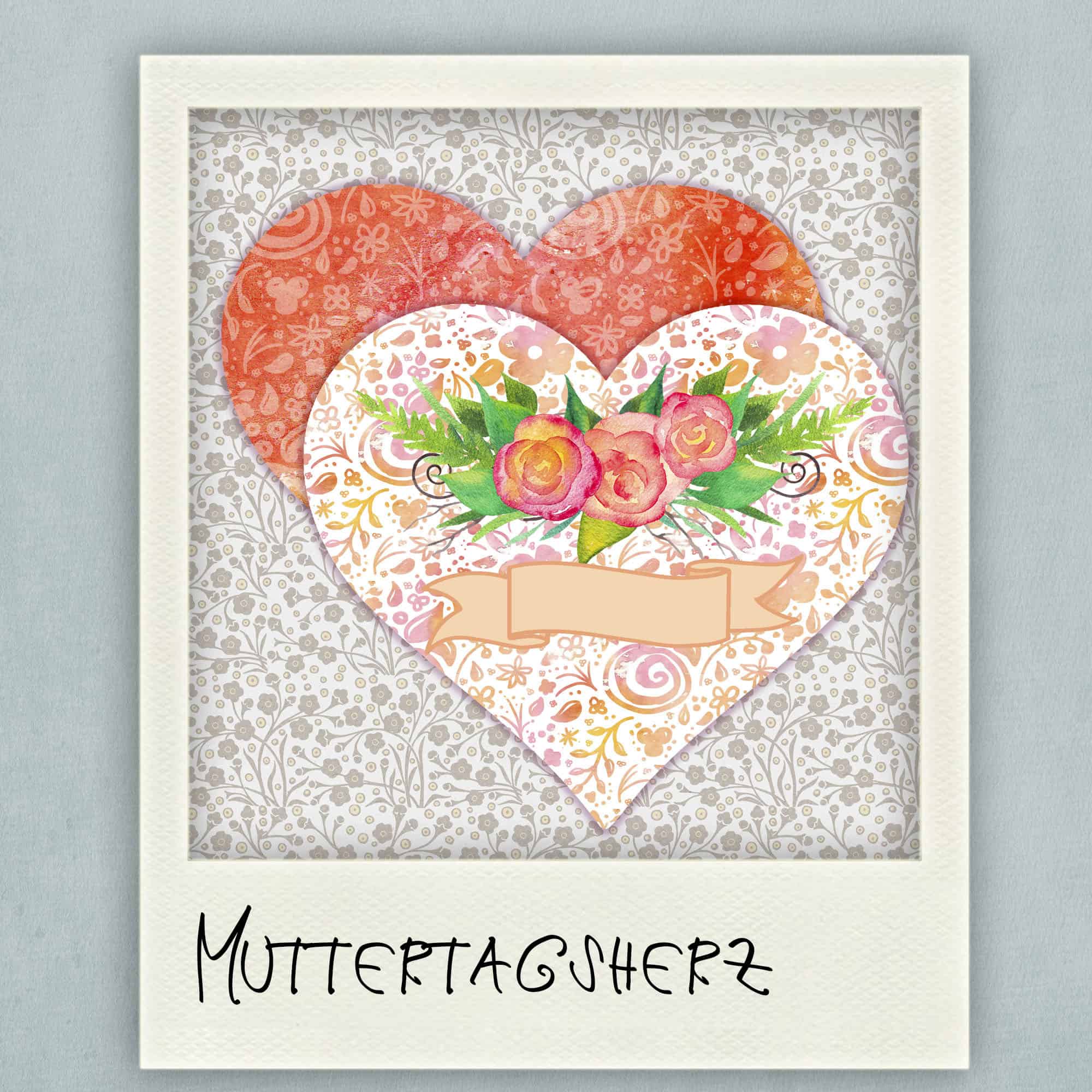 Ein Muttertagsherz zum Ausschneiden