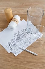 Glasmalerei: Vasen mit Kreidemarker bemalen