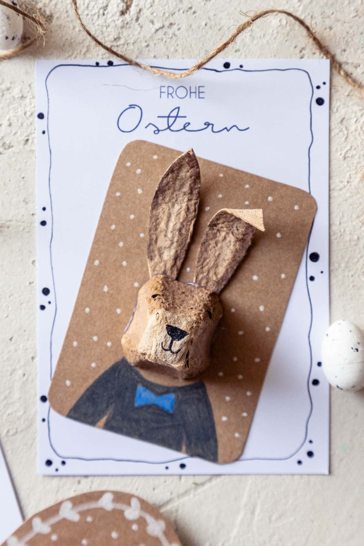Osterdeko aus Eierkarton basteln – Osterhasen Galerie