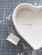 Herzschale aus Modelliermasse zum Muttertag