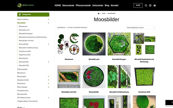 Ekomoss Moosbild Shop – Natürliche Moosbilder kaufen