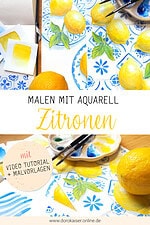 Zitronen mit Aquarellfarben malen