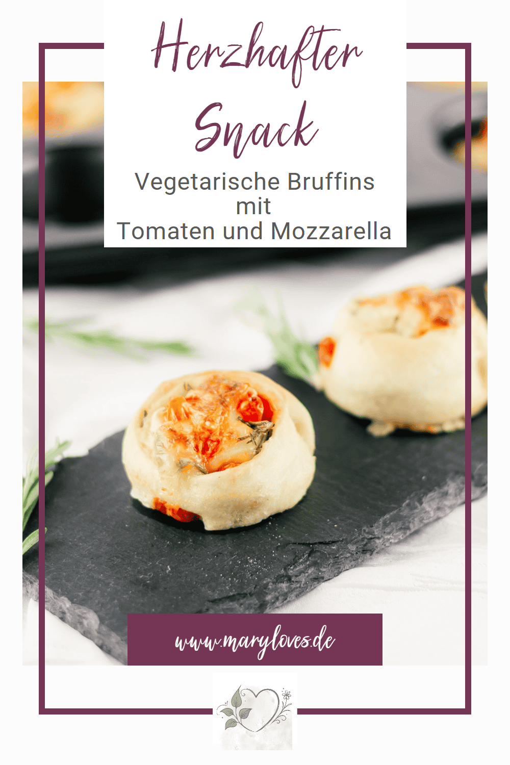 Herzhafter Snack: Vegetarische Bruffins mit Tomaten und Mozzarella