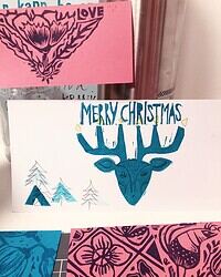 Weihnachtliche Druckwerkstatt – Grußkarten mit Stempeldruck