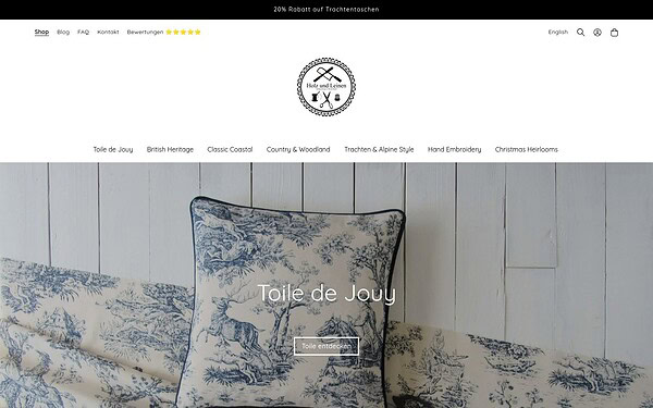 HolzundLeinen - Geschenkideen und Accessoires aus Toile de Jouy, Leinen und Kaschmir