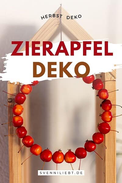 Handmade, handgemachte Herbstdeko, kreative Zierapfel Deko für warmes Zuhause, DIY Herbstdekoration, natürliche Dekoideen, rustic Dekoration, Herbstlaub, dekorative Apfelkränze, saisonale Gartendekoration.