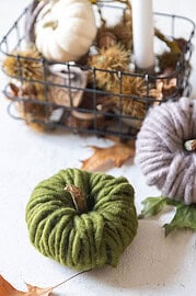 Kürbis basteln mit Wollkordel – einfache DIY-Herbstdeko selbst machen