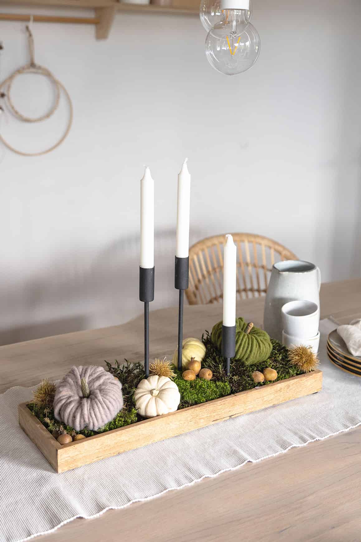 Kürbis basteln mit Wollkordel – einfache DIY-Herbstdeko selbst machen