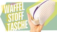 Waffelstoff Tasche mit Reißverschluss Nähanleitung