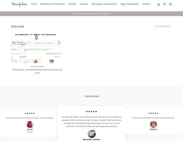 News über Schnittmuster von Patternforkids
