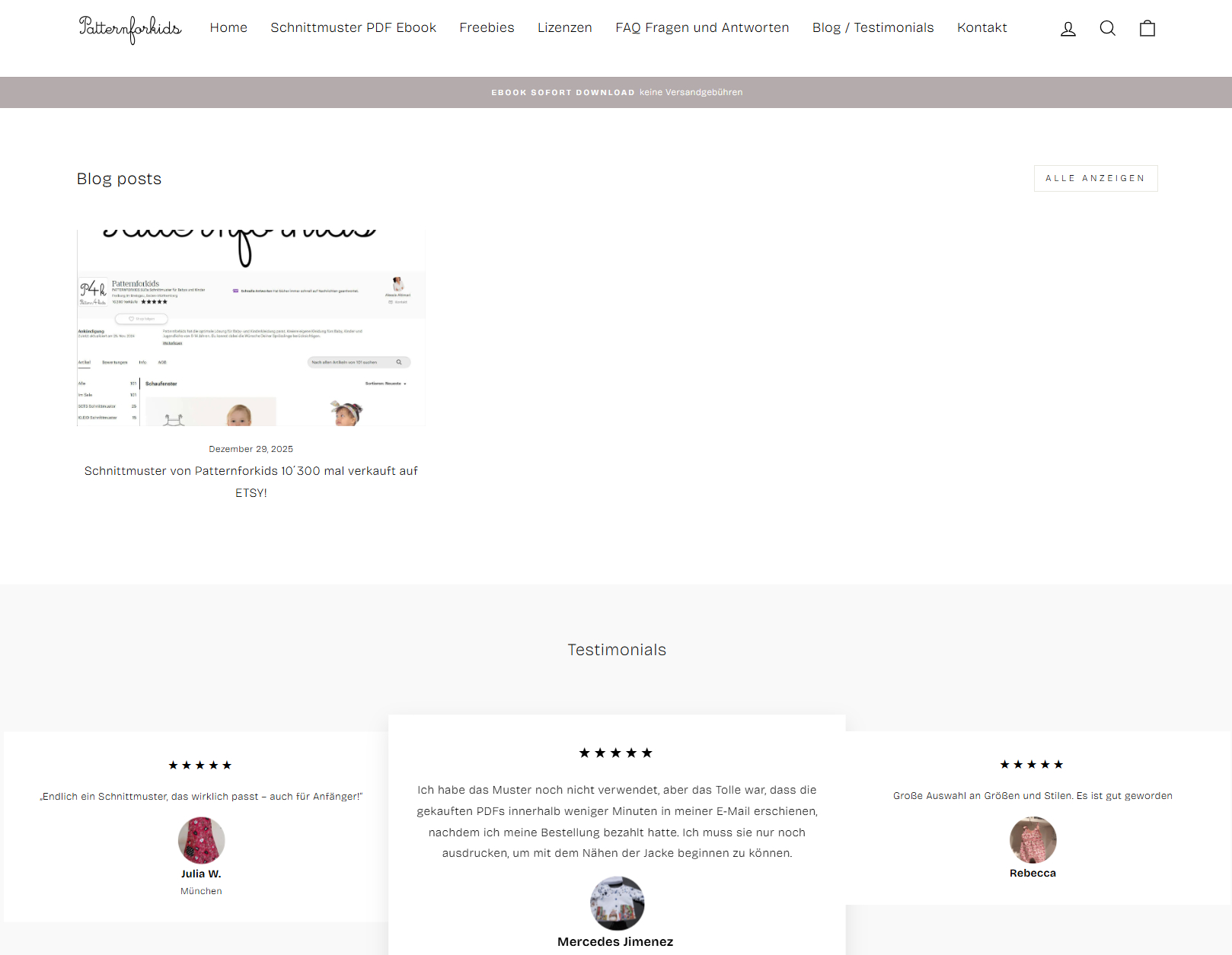 News über Schnittmuster von Patternforkids