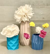 Plisseefaltung: Vasen aus Papier