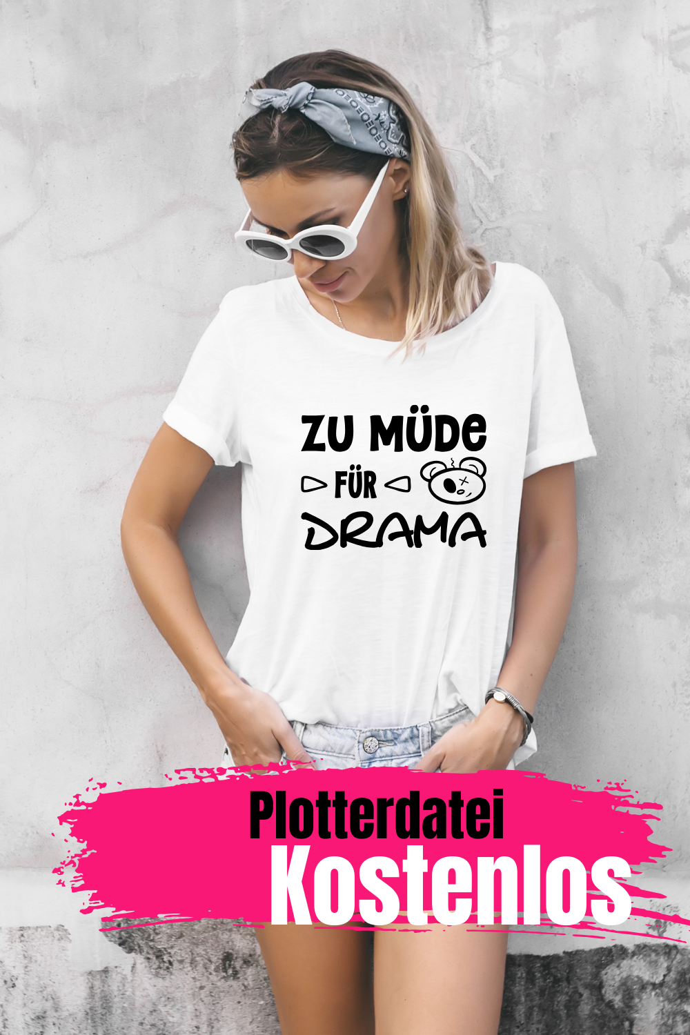 Geschenkidee: Statement T-Shirt mit Plotter & freebie Datei
