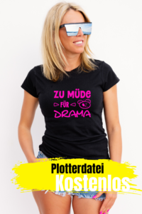 Geschenkidee: Statement T-Shirt mit Plotter & freebie Datei
