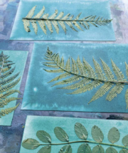 Sonnen- oder Wärmedruck auf Stoff, Papier und Karton