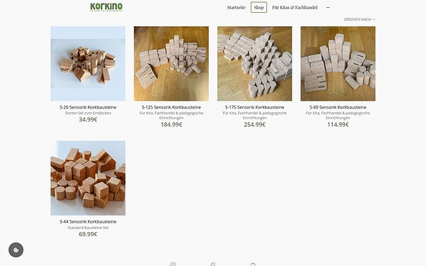 KORKINO Korkbausteine | Shop