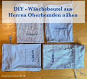 Wäschesäcke aus alten Oberhemden nähen – Upcycling leicht gemacht