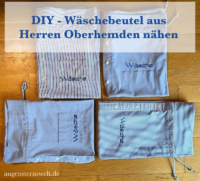 Wäschesäcke aus alten Oberhemden nähen – Upcycling leicht gemacht