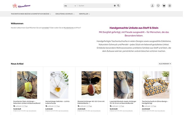KleineSterne - Handgemachte Taschentuchsofas & Schätze aus der Natur