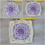 Granny Square mit großer Blume – Häkelanleitung Schritt für Schritt
