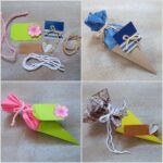 Mini-Schultüten basteln – 3 Varianten als Geschenk oder Deko