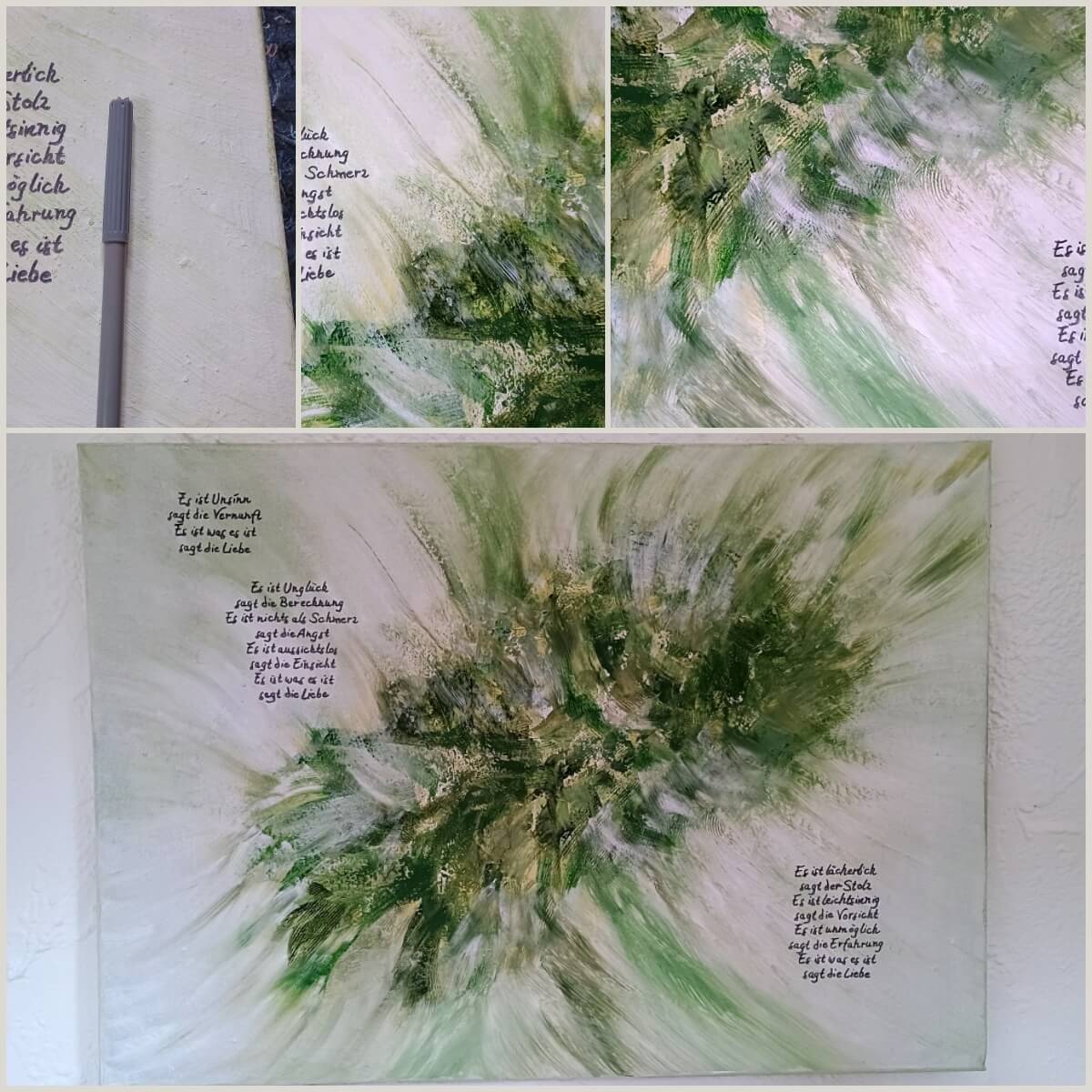 Modernes Acrylbild – abstraktes Motiv meets Gedicht