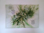 Modernes Acrylbild - abstraktes Motiv meets Gedicht