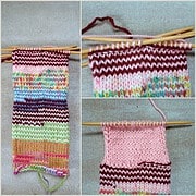 Handytasche aus Garnresten – Strickanleitung in Spiralrunden (Gum‑Gum)