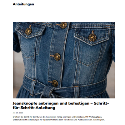Anleitungen rund um Knöpfe