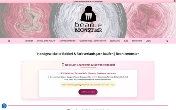 Preview webshop https://www.beaniemonster.de/