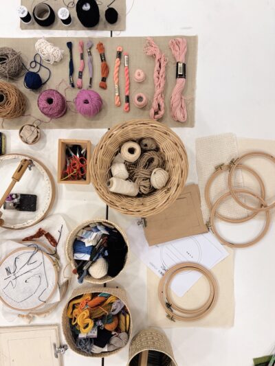 Workshop experimentelles Sticken mit Claudia A. Cruz im Haus im Schluh