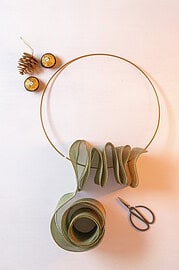 Adventskranz aus Juteband