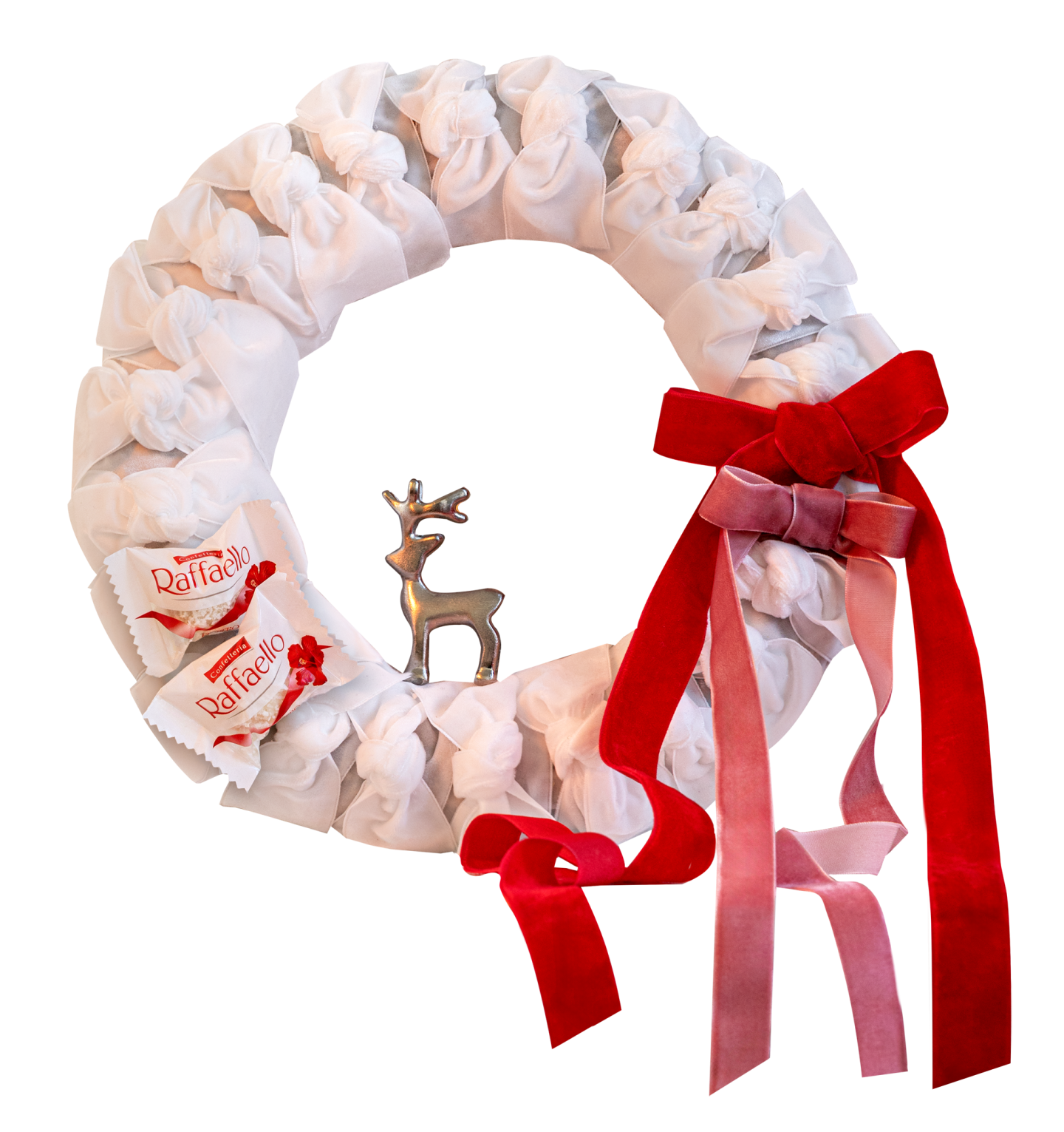 Adventskranz aus Schleifenbändern
