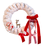 Adventskranz aus Schleifenbändern