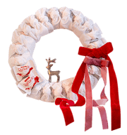 Adventskranz aus Schleifenbändern