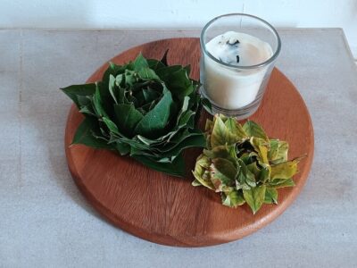 Blumen aus Laub basteln - schnelle Herbstdeko mal anders