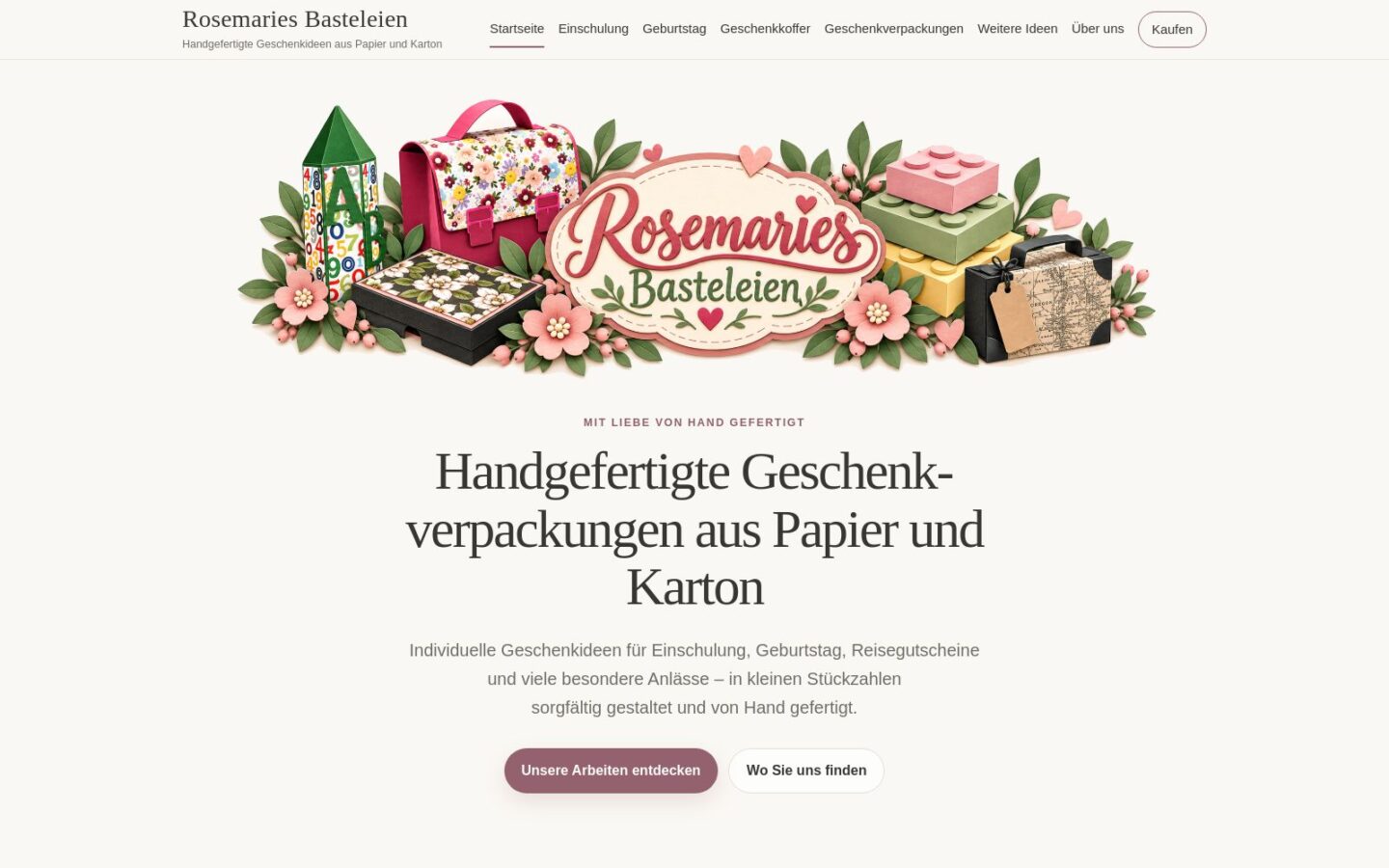 Rosemaries Basteleien – handgefertigte Geschenkideen