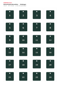 Adventskalenderzahlen zum Ausdrucken: 5 Vorlagen