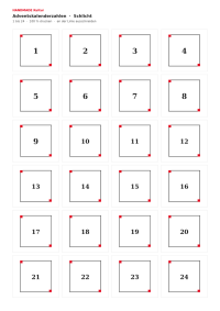 Adventskalenderzahlen zum Ausdrucken: 5 Vorlagen