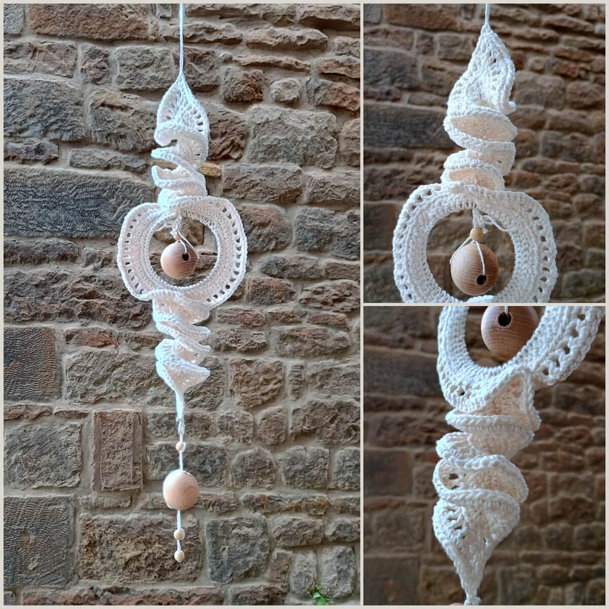 Windspinner häkeln – Anleitung für ein Windspiel mit austauschbarer Deko