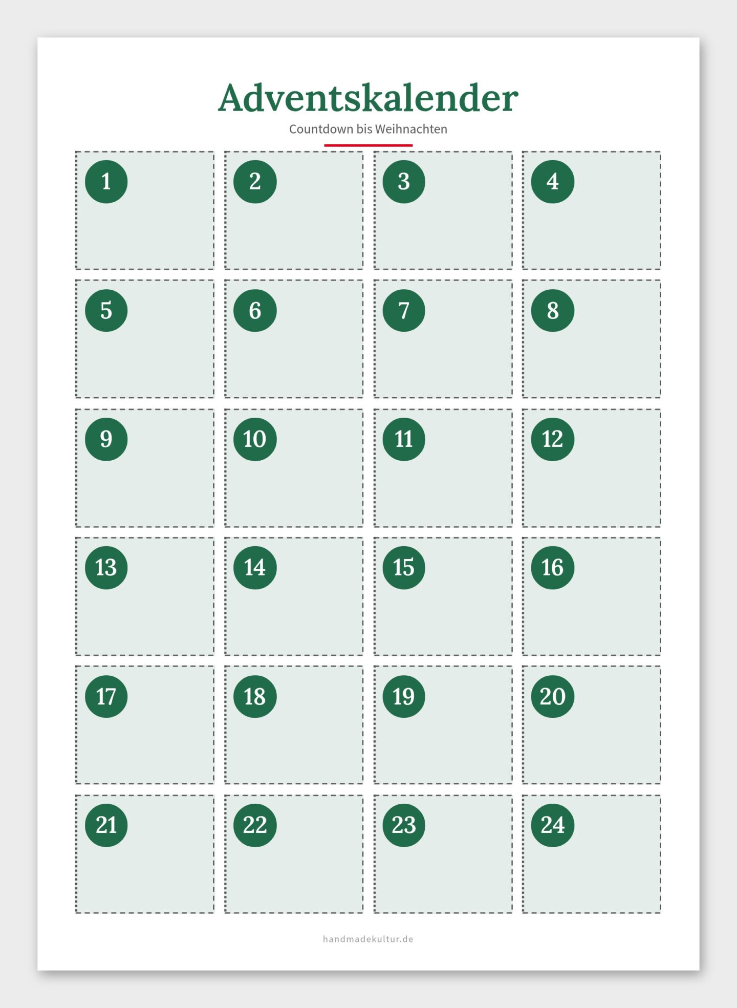 Adventskalender mit Klapptüren selbst gestalten und ausdrucken