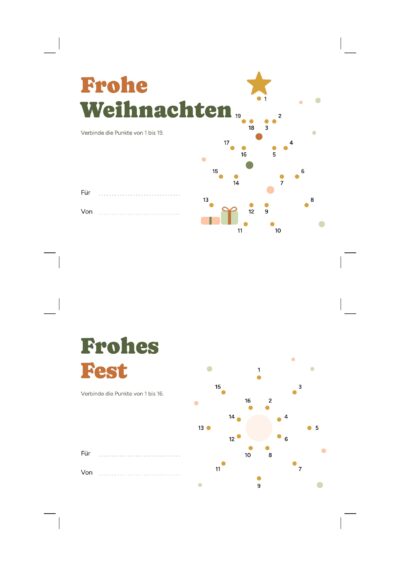 Weihnachtskarten Freebie 2026 – Druckbogen