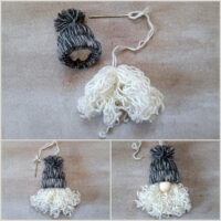 Wichtel aus Garn basteln – süße kleine DIY-Gnome als Anhänger