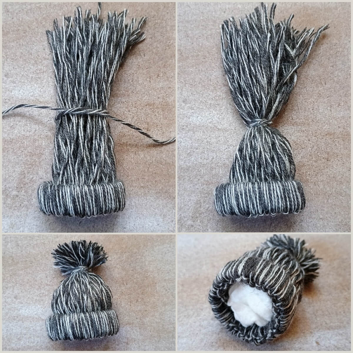 Wichtel aus Garn basteln – süße kleine DIY-Gnome als Anhänger