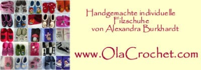 Handgemachte Filzschuhe
