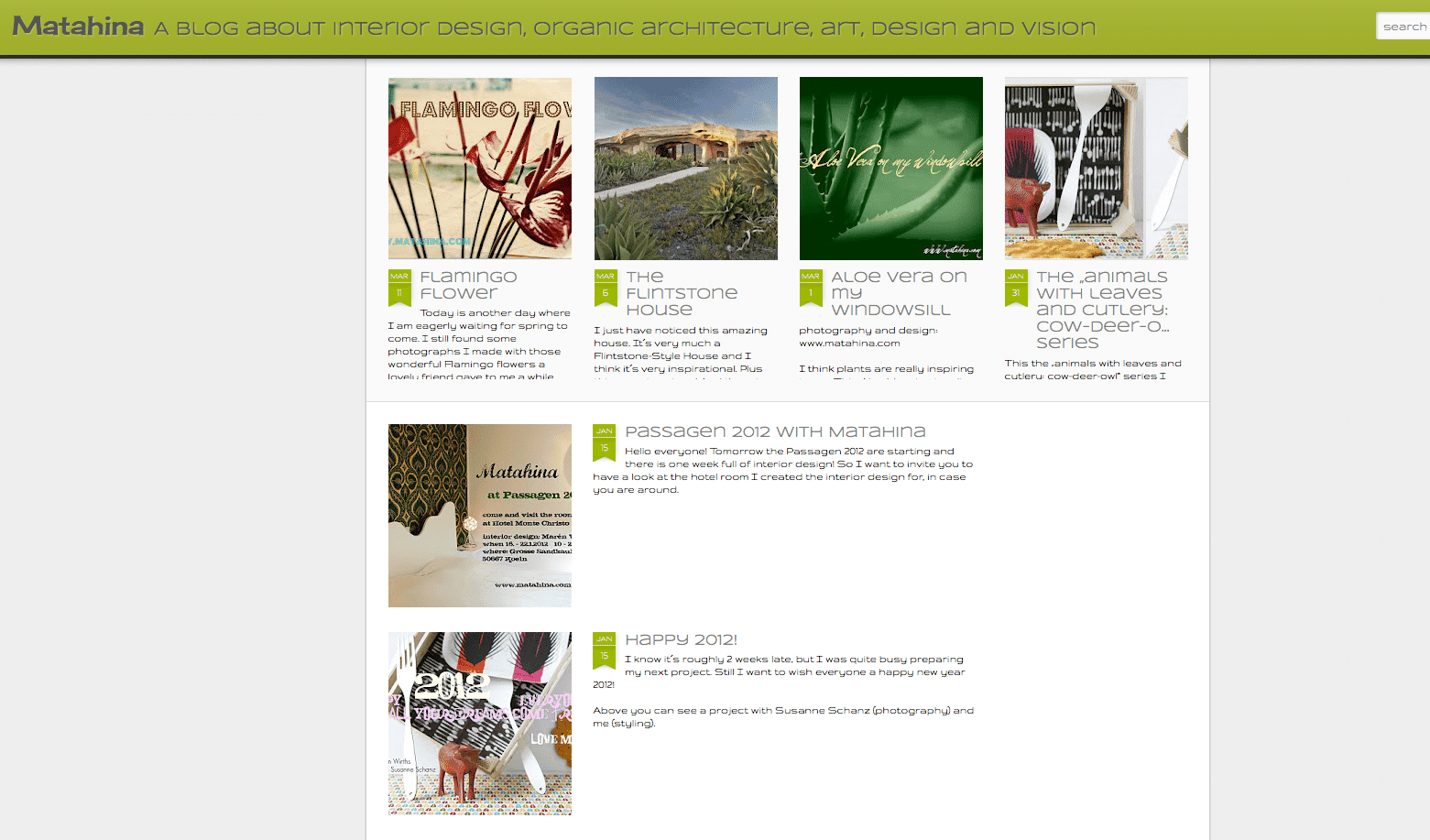 Matahina – a blog about interior design, organic architecture, art, design and vision